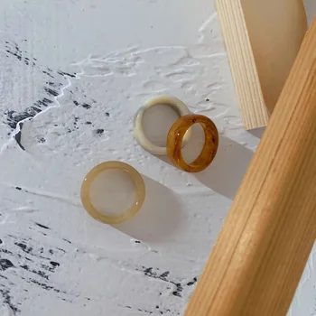 Derliaus Dervos Žiedai 2021 Tendencija Hip Pop Spalvinga Akrilo Plastiko Žiedai Moterims Dizainas Paprastas Stambusis Žiedai, Papuošalai, Aksesuarai,