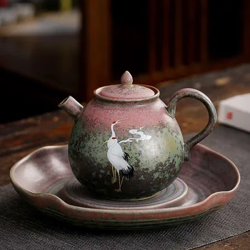 Derliaus Xishi Krosnies keitimas keramikos arbatinukas Kinų arbatos rinkinys porceliano arbatinukas Oolong arbata Rankų darbo virdulys Jingdezhen pritaikymas savo reikmėms