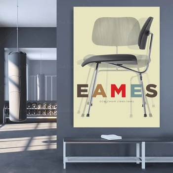 Eames Kėdė spausdinti, Vidurio Amžiaus Šiuolaikinio Pramoninio dizaino Wall Art Print, Bauhaus plakatas, Retro Baldai, Digital Art Print, Uniq