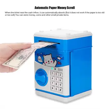Elektroninių Piggy Bank ATM Slaptažodį taupyklė Pinigų Monetų Taupymo Dėžutė Banko seifo Automatinė Indėlių Banknotų Kalėdų Dovana
