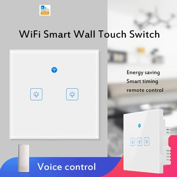 EWelink 1/2/3 Gauja WiFi Smart Switch Namų Sienų apšvietimo Valdymo 86 Modelio 180-240V UK Standartas Smart Šviesos Jungiklis
