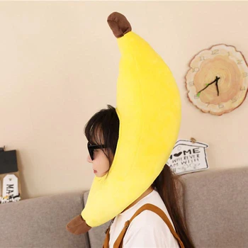 Festivalis Vaikams Juokinga Bananų Skrybėlę Geltona Naujovė Fancy Dress Helovinas Skrybėlę