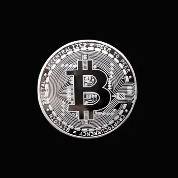 Fizinio Dovana Atveju Bitcoints 1PCS Meno BTC Bitcon Kolekcija Labai Sidabrą, Suvenyrų, Aukso Kolekcines, Metalo Proginės Monetos