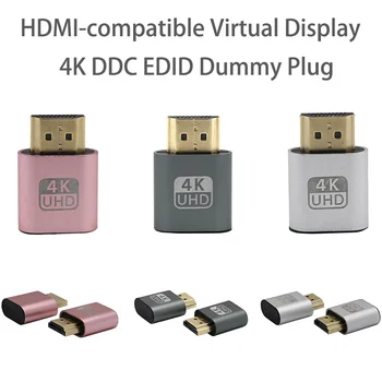 HDMl-suderinama Virtualus Ekranas Adapteris 4K DDC EDID Manekeno Plug EDID Ekranas Emuliatorius Adapteris Paramos 1920x1080P Vaizdo Kasyba