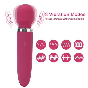 IKOKY Antgalis Klitorio Stimuliatorius Sekso Žaislai Moterims, USB Įkrovimo Vibratorių 8 Režimai, Magic Wand Vibratoriai Moterų Masturbator