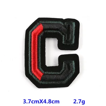 Išsiuvinėta raidė pleistrai 26 anglų kalbos abėcėlę medžiaga Lipdukai 3D Mažas siūti lopai drabužių Badge 