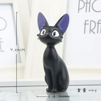 Japonijos Anime Juoda Katė Jiji Kačių Šeimos Kūdikis Kiki Animaciją Kačių Mini Pav Lėlės Kolekcijos Modelis Žaislas Sodo Dekoro Vaikas, Gimtadienio Dovana