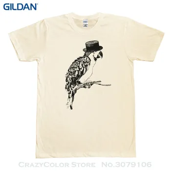 Karšto Pardavimo Vyrams Marškinėliai Mados Kietas Papūga Paukštis Grafinis Atspausdintas Ant VYRIŠKI T-Shirt