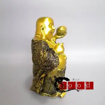 Kinijos archaize dervos Maitrėjos Budos turi Aukso luito statula #C
