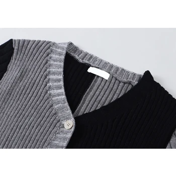 Korėjos Stiliaus O-kaklo Trumpi Megztiniai Moterims Plonas Megztinis Mygtuką iki 2021 m. Vasaros Atsitiktinis Mados Kratinys Pasėlių Viršų Moteriška
