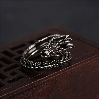 KSRA Mada, Retro Stiliaus Kinijos Žiedas Etninės Tredy Papuošalai Dragon Vyrų Imitacija Žiedo