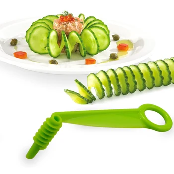 Kūrybos Daugiafunkcinis Spiralės Slicer Vaisių Ir Daržovių Sukasi Pjaustymas, Pjovimas Ir Pjovimo Prietaiso Atsitiktinai Spalva