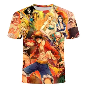 Luffy-Camiseta de manga corta para hombre y nina, Camiseta holgada savaiminio de Anime, 2021