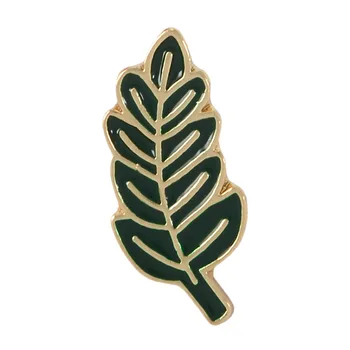 Mados Žaliųjų augalų Emalio Sagės Animacinių filmų medžių lapai dekoratyvinis Mygtuką 