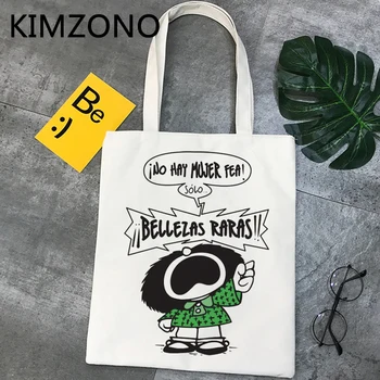 Mafalda pirkinių krepšys bolso perdirbti daugkartinio naudojimo maišelis bolsas de tela bolsa džiuto pluošto krepšys krepšys shoping bolsas ecologicas austi sacolas