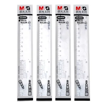 M&G 1Pcs Biuro Stalas plastiko valdovas tiesiai liniuotė 20cm ARL96004
