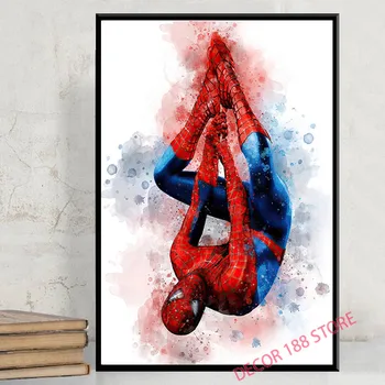 Marvel Spider-Man Plakatas Keršytojas Superhero, Drobė, Tapyba Žmogus-Voras 