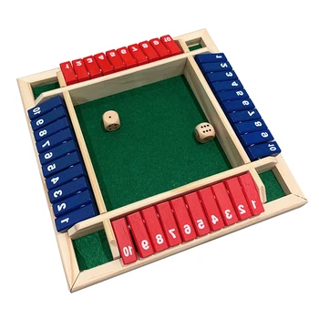 Medienos Keturių Pusių 10 Numerių Valdybos Žaidimas Kauliukais Stalo Pramogos Stalo Žaidimai Žaislas, Skirtas Šeimos Suaugusieji Šalis