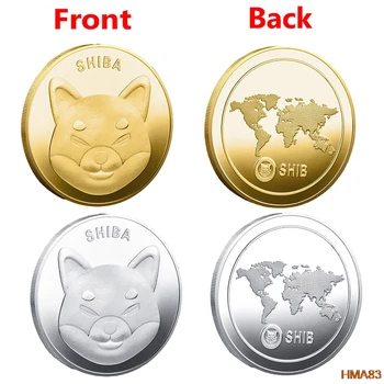 Metalo Auksą, Padengtą Fizinio SHIBA SHIB Monetos Suvenyrų Progines Kolekcines, Monetas, Monetų