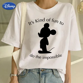 Mickey Mouse Naujovių 2021 moteriški Marškinėliai Disney Y2k Viršų 
