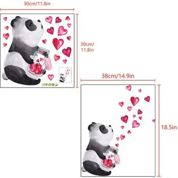Mielas Panda Animacinių filmų Sienų Lipdukai, lipnios Nuimamas PVC, Vaikų Kambarys Kambarį 