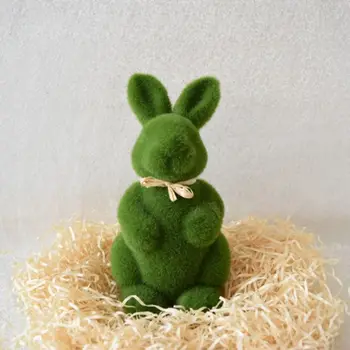 Mielas Rankų Darbo Samanų Triušis Dirbtinės Vejos Žolės Easter Bunny Namų Biuro Apdailos Ornamentu Accesories