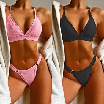 Moterų Maudymosi Kostiumėliai, Diržas Push Up Bodysuit Maudymosi Kostiumėlį Bikini Komplektas Juodas Seksualus Maudymosi Kostiumas Brazilai Paplūdimys, Mikro, Mini Bikini Dirželius
