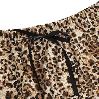 Moterų Pižama Kelnės Nustatyti, Nėriniai, Leopardas Spausdinimui Vasaros Sexy V Kaklo Homewear Naktiniai Drabužiai Aukso Seksualus Pyjama Supilkite Pemme Pizama Damska