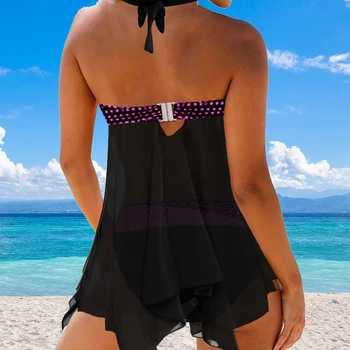 Moterų Tankini Nustatyti Maudymosi Kostiumėliai 2020 Plus Size Spausdinti Moterų Bikini Maudymosi Kostiumėlį Paplūdimio Beach Sexy Kamšalu Backless Maudymosi Kostiumas