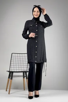 Musulmonų moterys islamo drabužių twinset kelnės + tunika turkija apranga ramadano dieną, elegantiškas kokybės tekstilės audinio dubajus mo