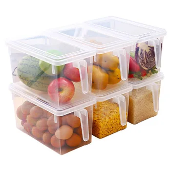 Naujas Virtuvės Saugojimo Dėžutės Maisto produktų, Daržovių Saugykla Konteinerių PP šviežių saugojimas Saugojimo Organizatorius Šaldytuvas Laikymo dėžę su Dangčiu, 5L
