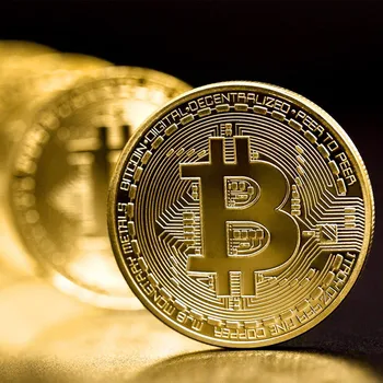 Paauksuoti Bitcoin Moneta, Kolekcines Meno Kolekcija Dovanų Fizinio Fizinio Aukso Atminimo Turas Kolektoriai Monetos su Atvejais