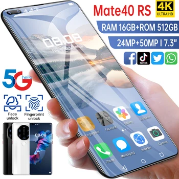 Pasaulinė Versija Mate40 RS Karšto Parduoti Išmanųjį telefoną 6800mAh 16 GB+512 GB Dual SIM+ 