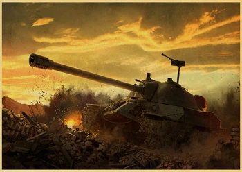 PC žaidimas World of Tanks Derliaus Popieriaus Plakatas Sienų Tapybos Namų Puošybai 42X30 CM 30X21 CM