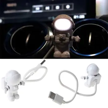 PELĖSIŲ Kūrybos Astronautas Astronautas LED Lanksti USB Šviesos Naktį Šviesos Vaikams Žaislas Nešiojamas KOMPIUTERIS Notebook