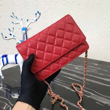 Prabangos dizaineris rankinės piniginės grandinės moterų aukščiausios kokybės crossbody avikailis maišelį mini aikštėje rankinėje prekės atvartu pečių krepšiai woc