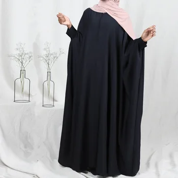 Ramadanas Eid 2021 Moterų Maldos Drabužiu Musulmonų Abaja Suknelė Prarasti Ilgai Batwing Rankovėmis Dubajus, Saudo Turkijos Islamo Jilbaab Prancūzijos Cape