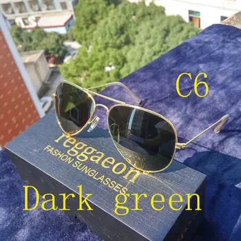 Reggaeon stiklo objektyvas prabangos prekės stiklo lęšio akiniai nuo saulės ponios vyrų anti-glare vairavimo akiniai nuo saulės mėlynos spalvos uv400