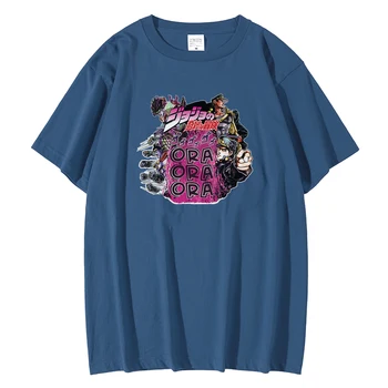Reguliariai Rankovės Vyrų T-Shirt Anime Jojo ' s Bizarre Adventure Spausdinti Topscrewneck Kvėpuojantis T Shirts Vyrų Vasaros Mados Marškinėliai