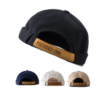 Retro mados tendencijos Vyrams ir Moterims reguliuojamas savininkas skrybėlę geros kokybės Skrybėlę melionas skrybėlę medvilnės sailor skrybėlę