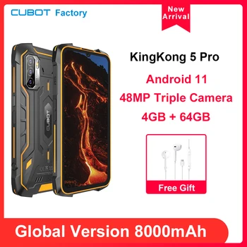 Sandėlyje Cubot Kingkong 5 Pro 8000mAh Android 11 Patikima Išmanųjį telefoną IP68/IP69K Pasaulio Versija 4GB+64GB Dual Garsiakalbis su NFC