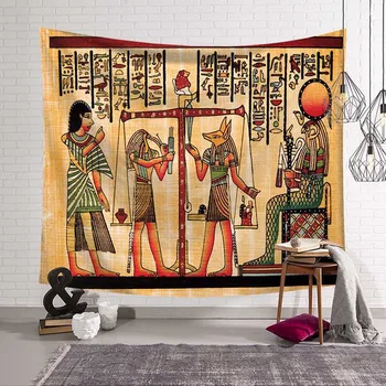 Senovės Egipto Faraonas Sienos Kabo Gobelenas Retro Mandala Aukso Kleopatra Meno Namų Miegamajame Mesti Antklodę, Sieniniai Kilimai Apdaila