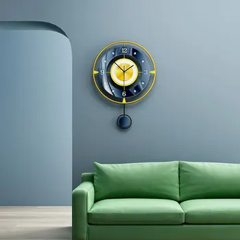 Sieninis Laikrodis Namų Puošybai Kambarį Šiuolaikinės Virtuvės, Miegamojo Laikrodžiai Dekoratyvinė Kalvystė Plokštės Silent Tradicinių Švytuoklės