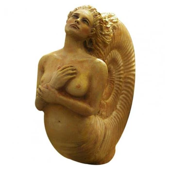 Skatinimas! Ammonite Moteris Senovės Dvasia Statula Dekoratyvinis Akį Traukiantis Dervos Darbastalio Ekrano Pav Skulptūros Dekoro Ho