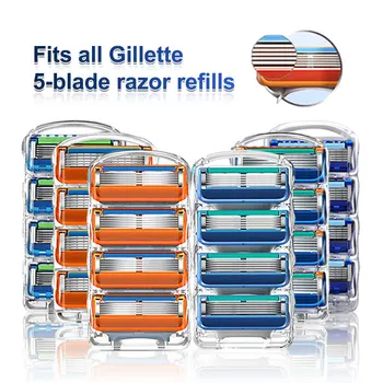Skutimosi Peiliukai Tinka Gillette Fusion 5 Vadovą Skustuvas Aukštos Kokybės Skutimosi Galvutės, Kasetės Vyrų Skustuvas Mašina Saugos Skutimosi