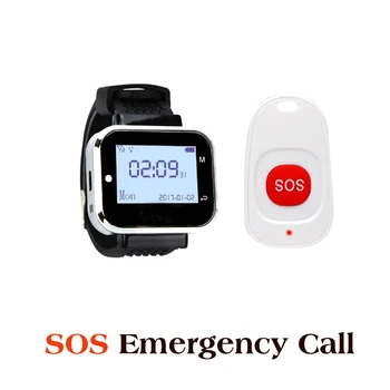 Slaugytojų iškvietimo Sistema Vibracijos Žiūrėti Imtuvas SOS Avarinis Mygtukas Siųstuvas Ligoninės Paciento Medicinos Įranga