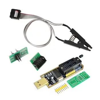 SOIC8 SOP8 Flash Chip IC Test Clips Lizdas Adpter Programuotojas BIOS + CH341A 24 25 Serijos, EEPROM, Flash BIOS USB Programuotojas Modulis