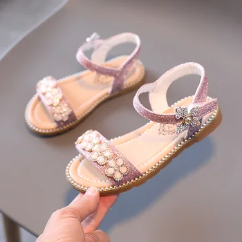 ULKNN Lankas Sandalas Mergina Skaidres Vaikų Vasaros Laisvalaikio Footwears Princesė Šalies Butai Batus neslidžiais 2021 Kietas Sandalai Vaikams