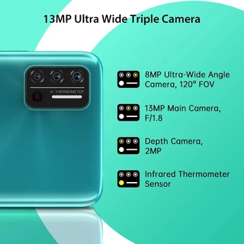 UMIDIGI A7S Pasaulio Versija Išmaniųjų Telefonų 2GB 32GB 4150mAh Triple Kamera, mobilusis telefonas, 6.53
