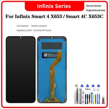 Už Infinix Smart 4 X653 /4C X653C LCD ekranas Aukštos kokybės HD nauja ekrano surinkimas su Išmontavimo įrankiai